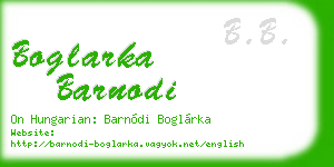boglarka barnodi business card