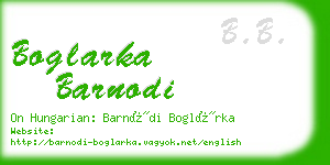 boglarka barnodi business card